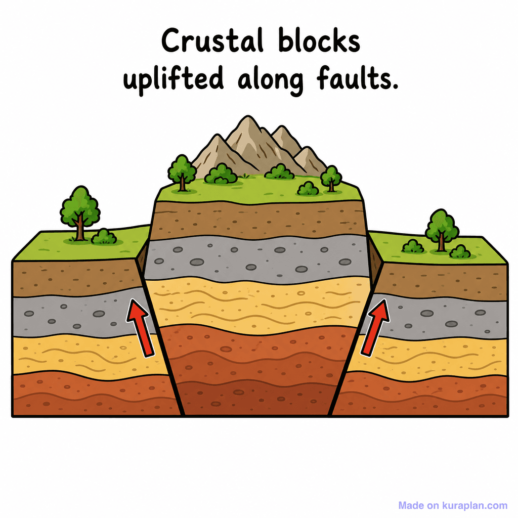 Mountain Fault Block Formation
