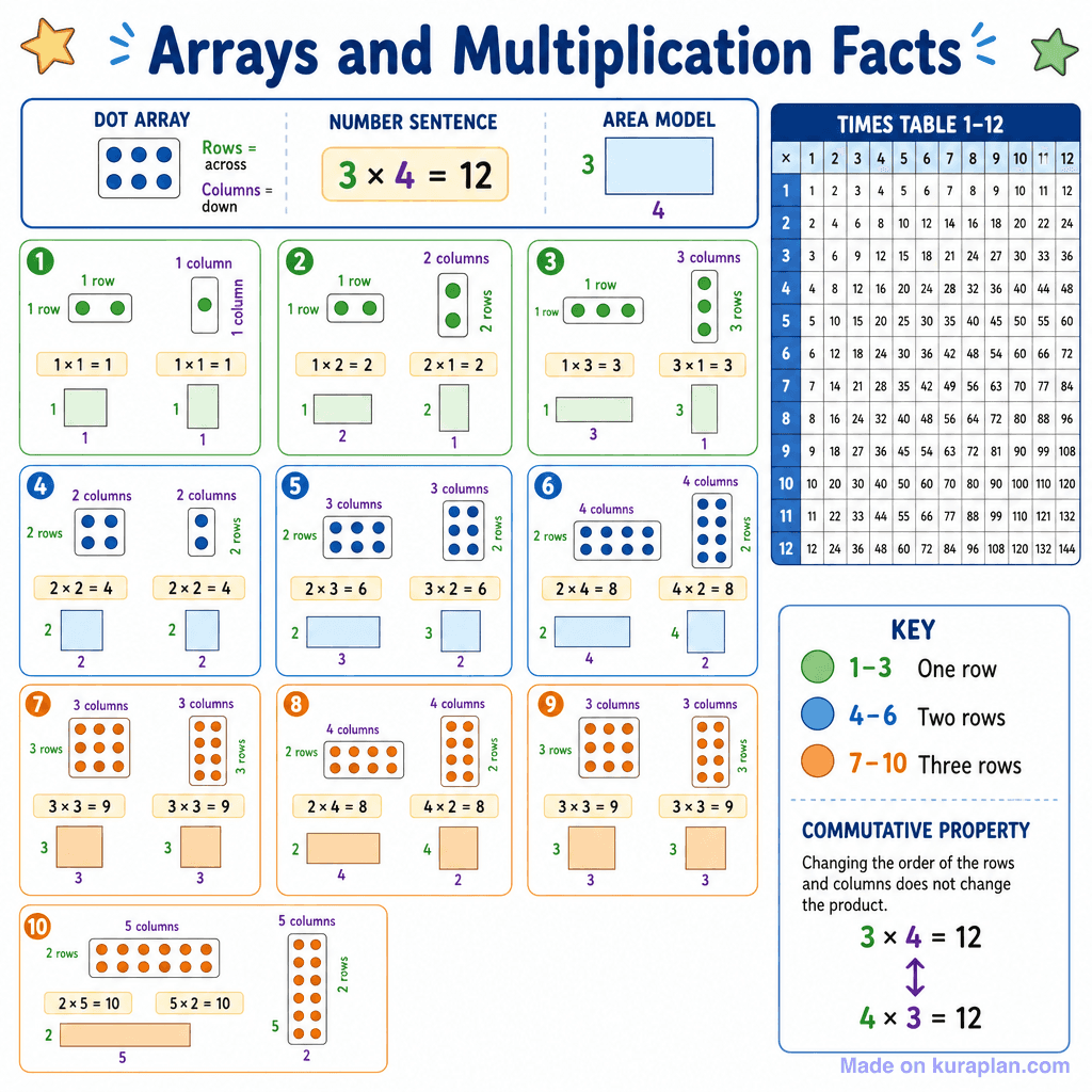 Arrays and Multiplication Facts (simple)