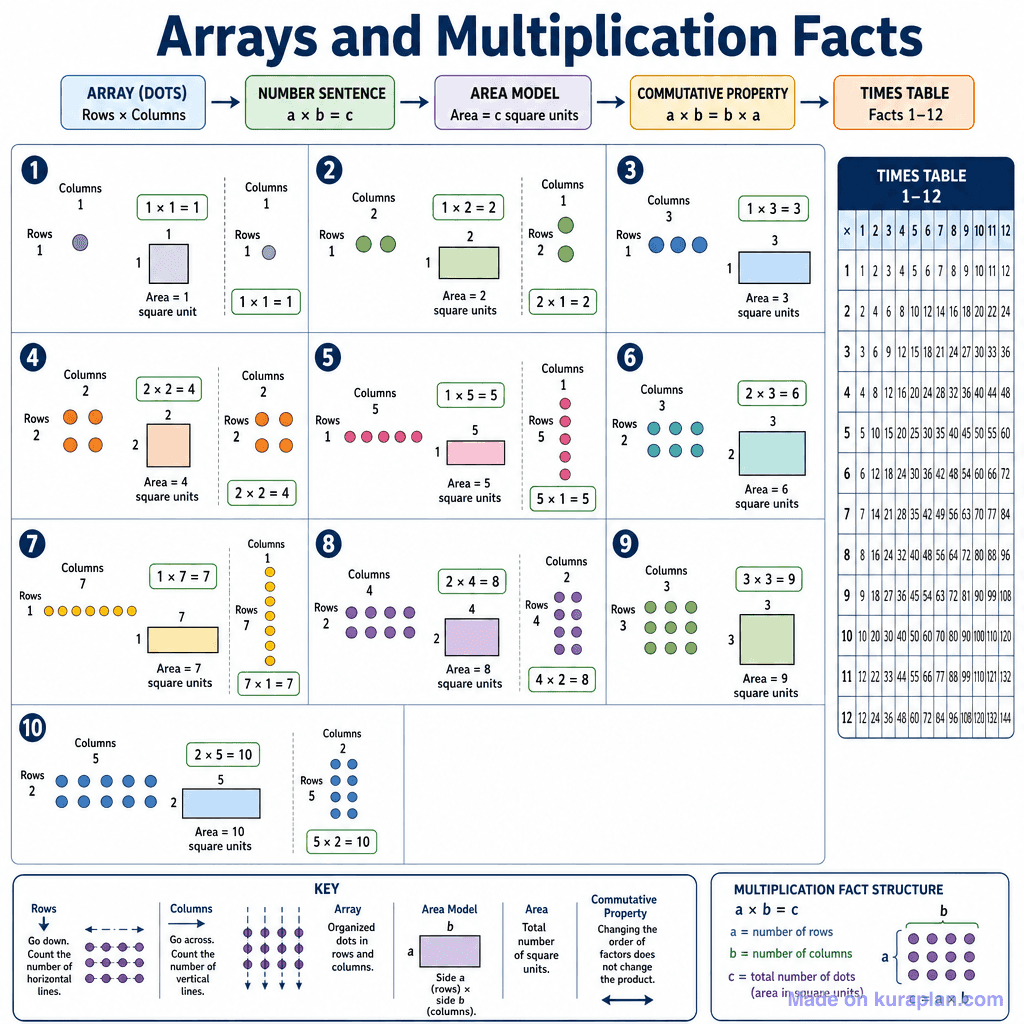 Arrays and Multiplication Facts (detailed)