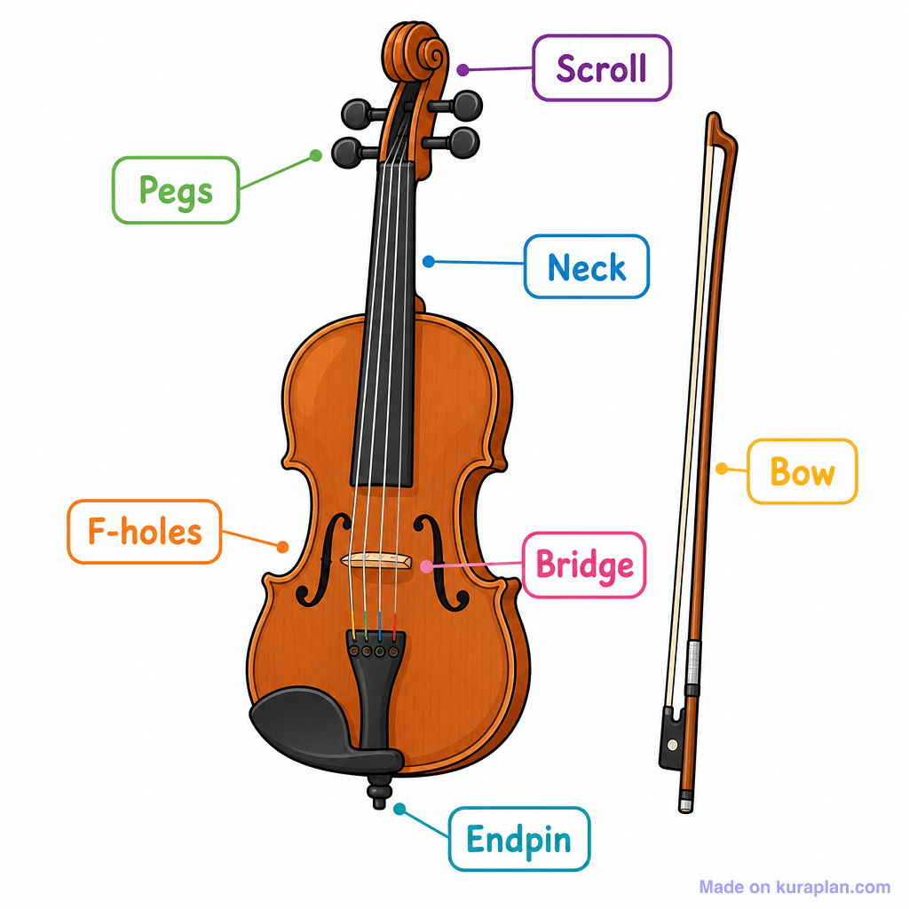 Music Cello Labelled