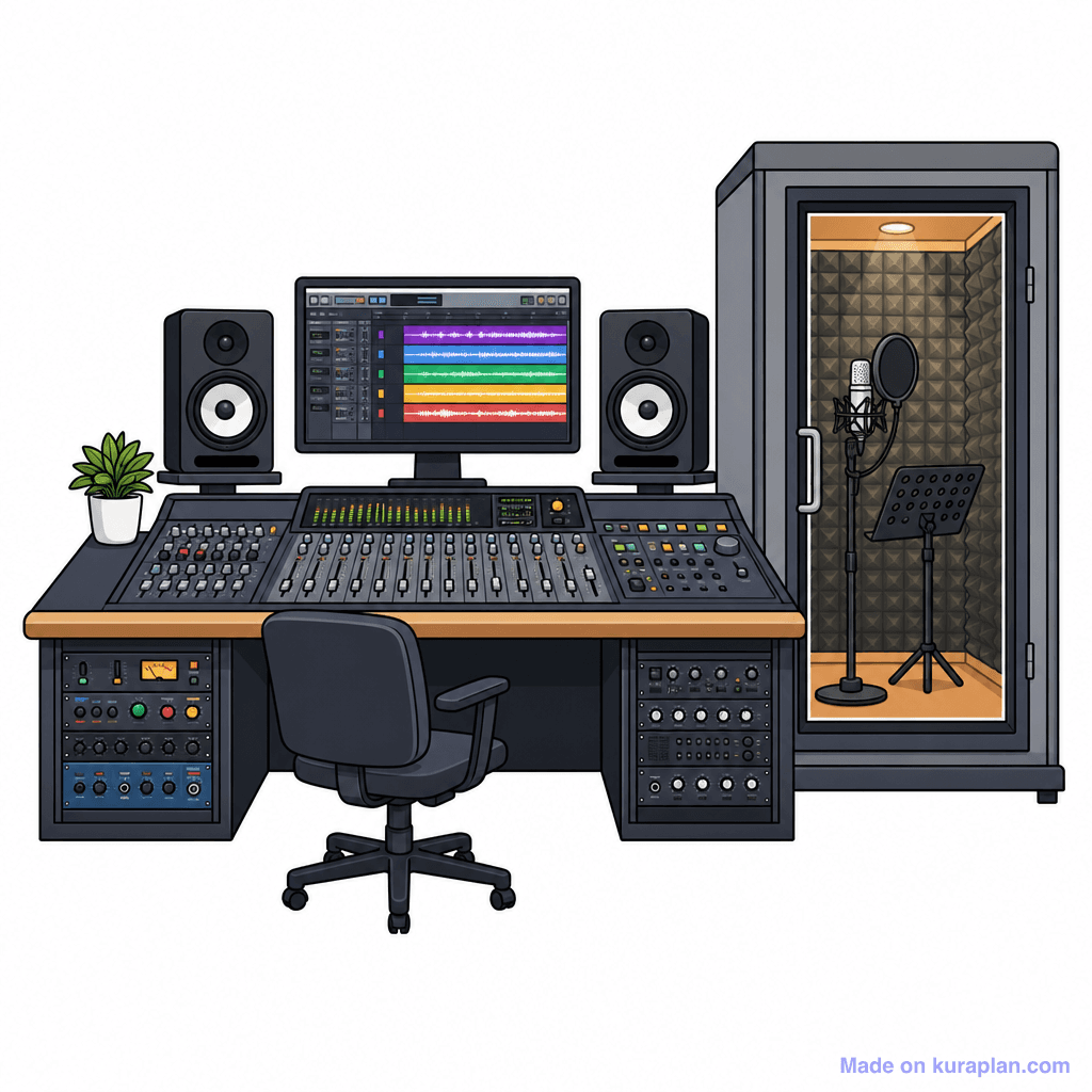Music Recording Studio Scene