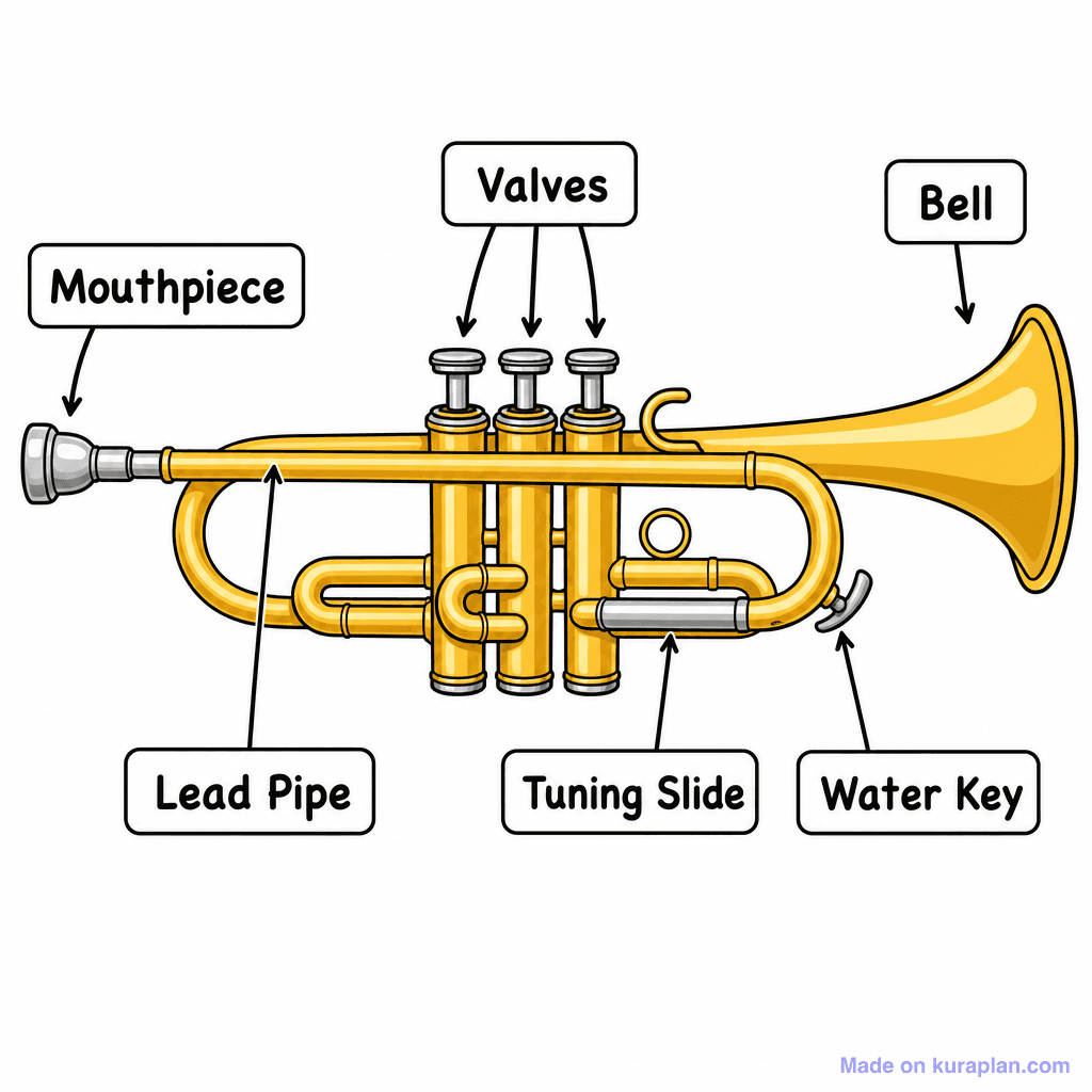 Music Trumpet Labelled