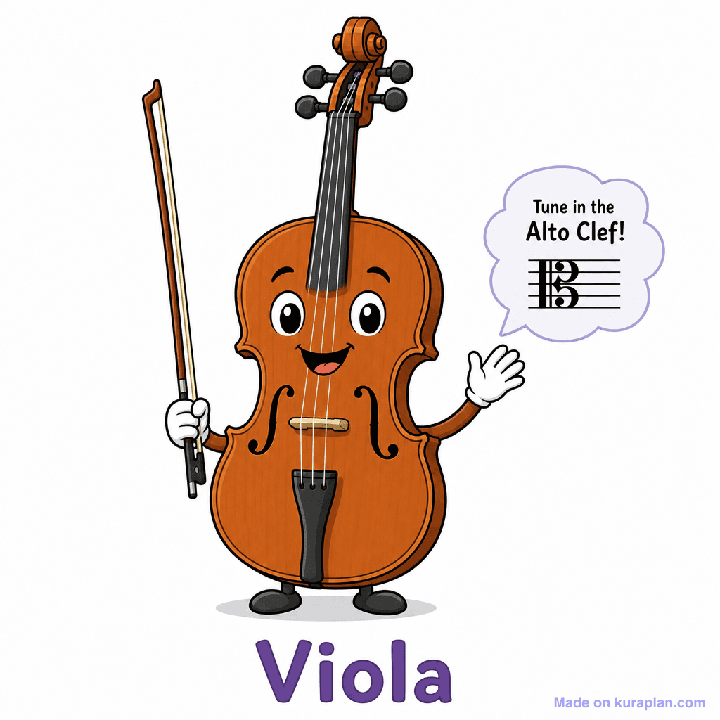 Music Viola Labelled