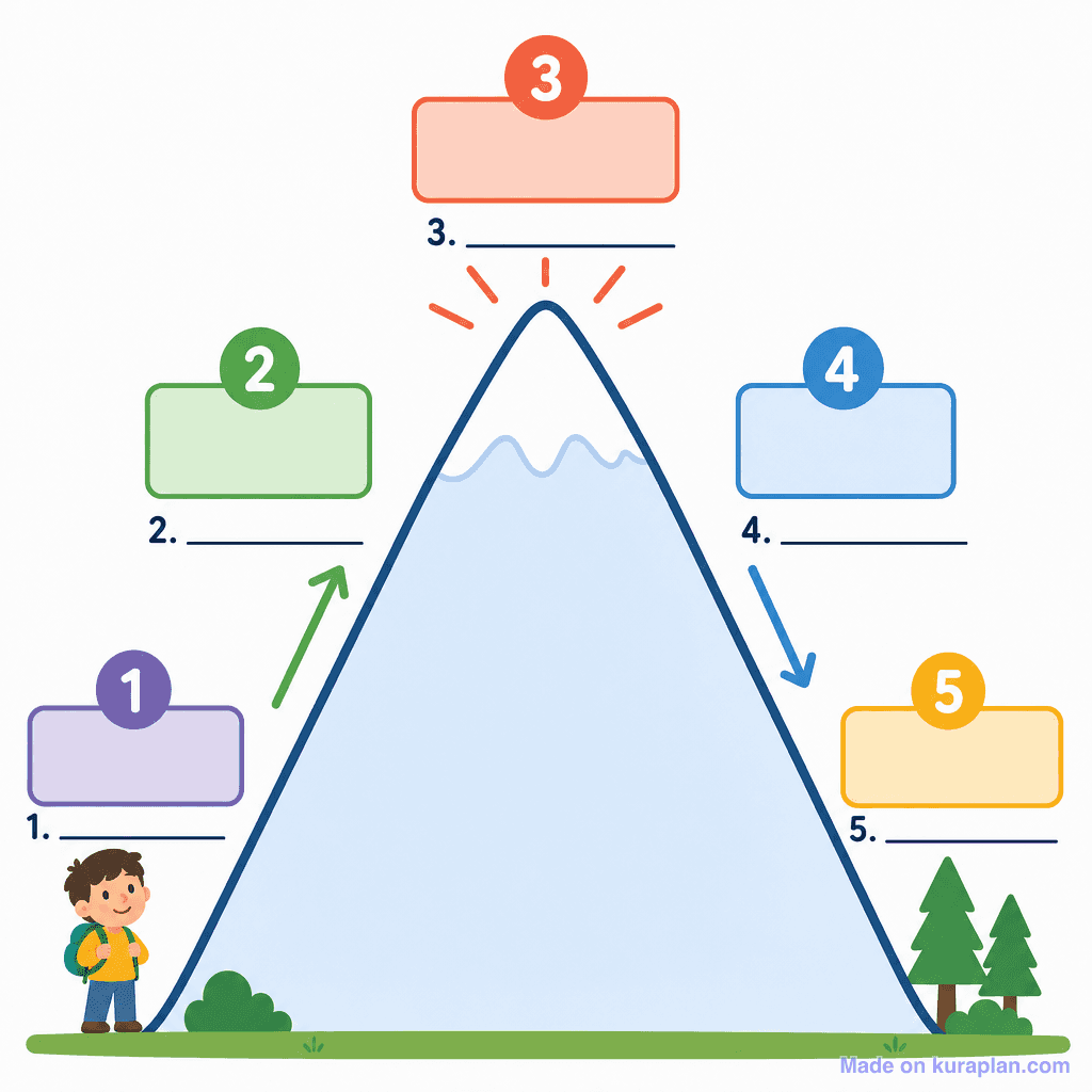 Narrative Plot Diagram (Story Mountain / Arc) (simple, unlabeled)