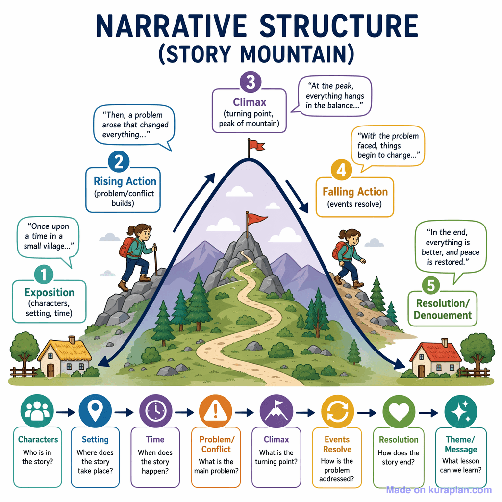 Narrative Structure (Story Mountain) (detailed)