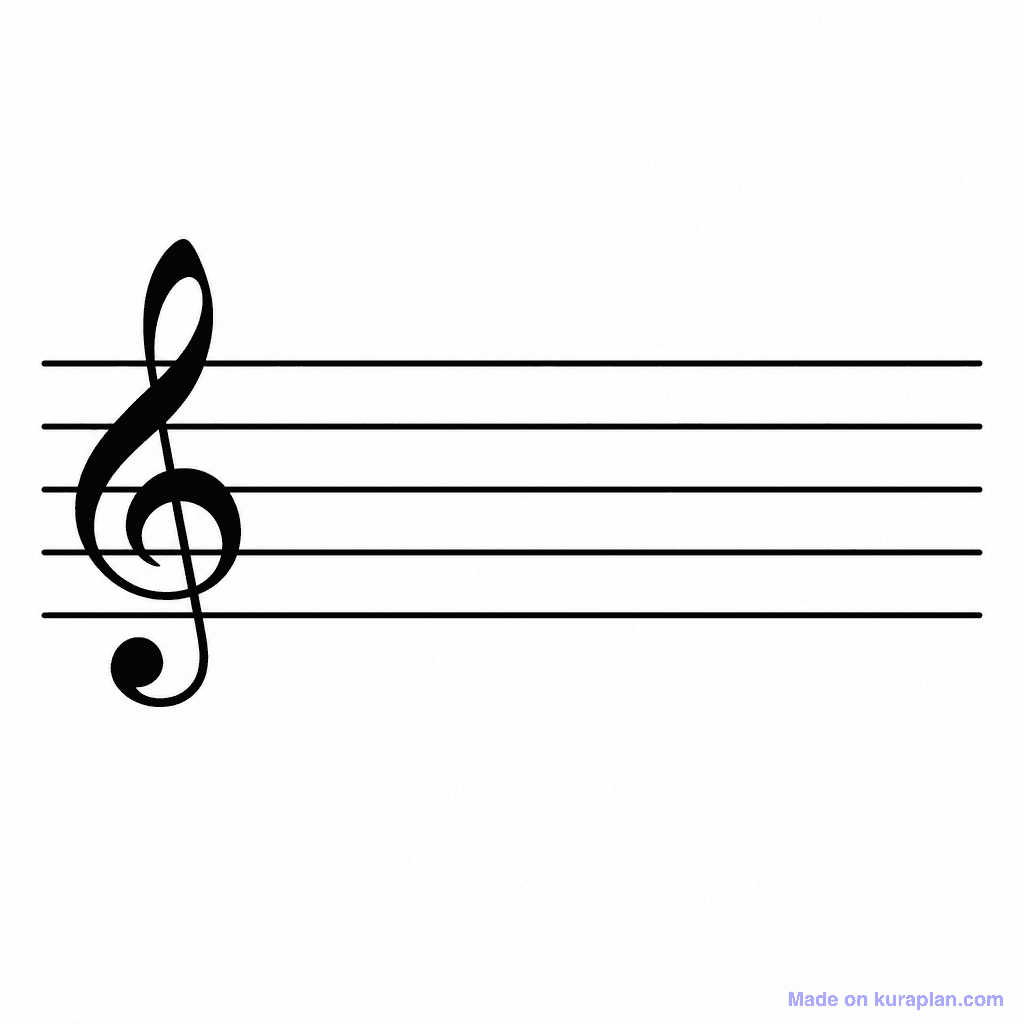Notation Treble Clef Staff Blank