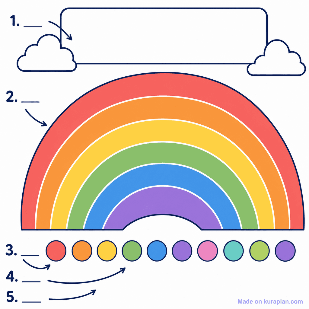 Rainbow Facts – Number Bonds to 10 (simple, unlabeled)