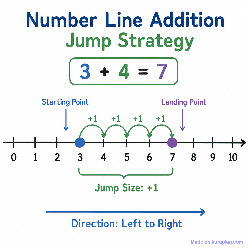 Number Line Addition – Jump Strategy (simple)
