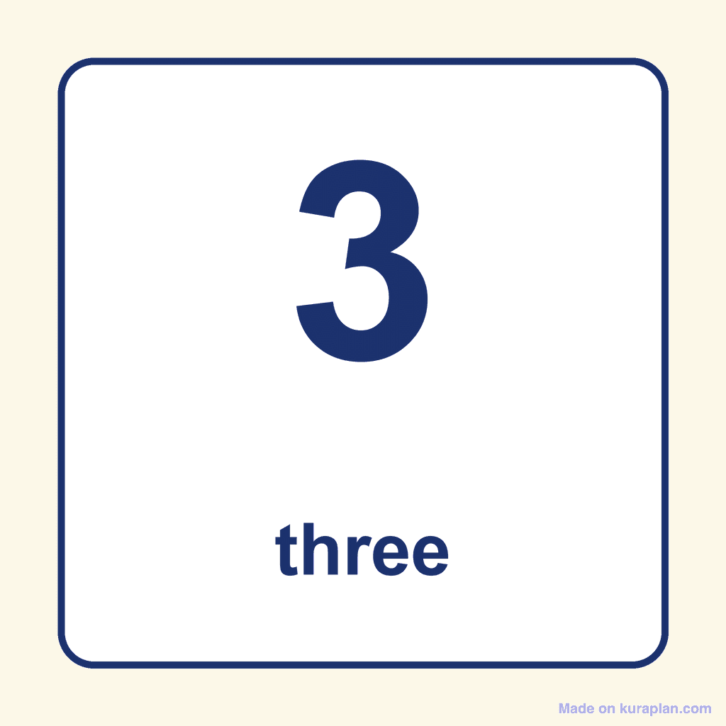 Number Word — 3 (Three)