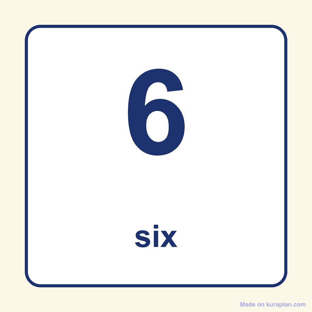 Number Word — 6 (Six)
