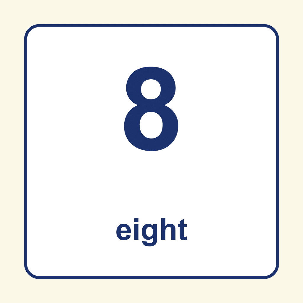 Number Word — 8 (Eight)