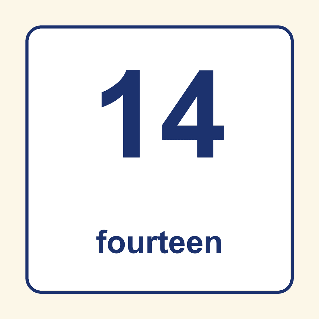 Number Word — 14 (Fourteen)