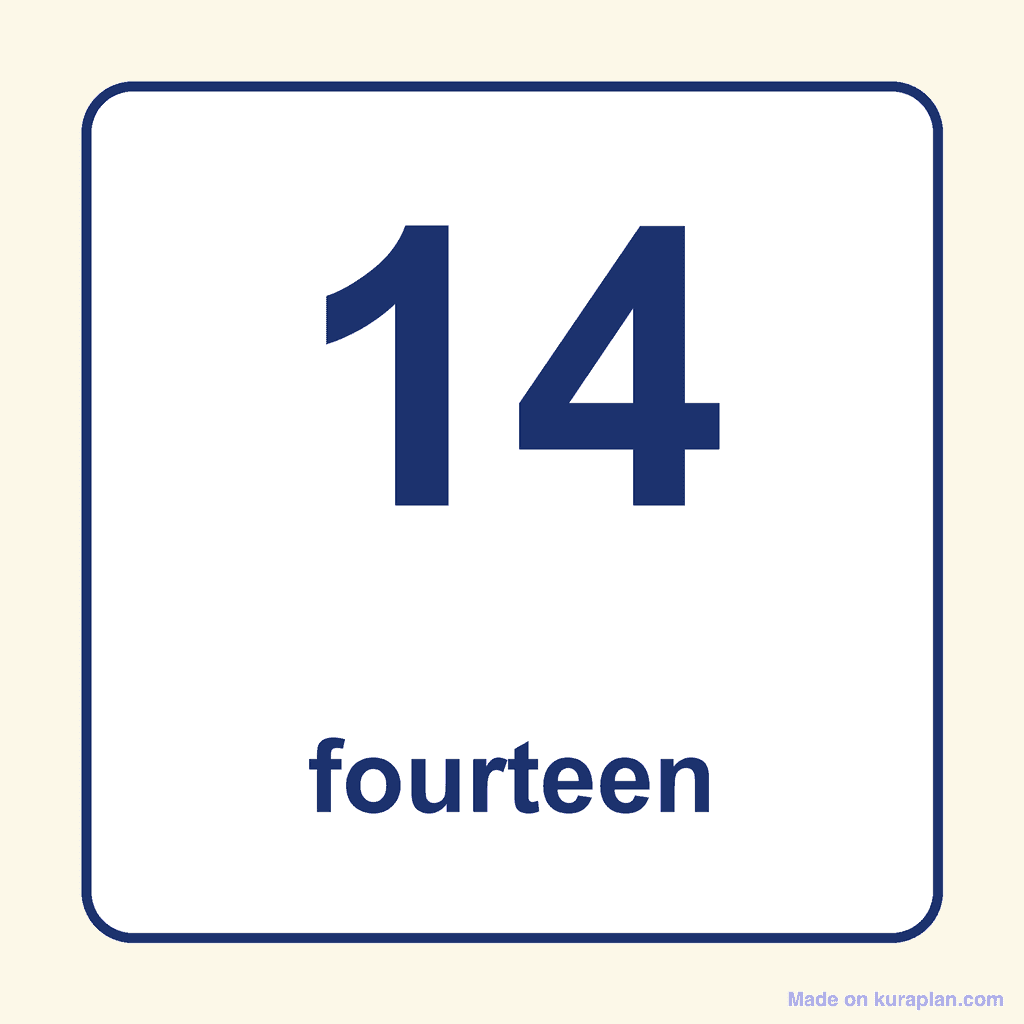 Number Word — 14 (Fourteen)
