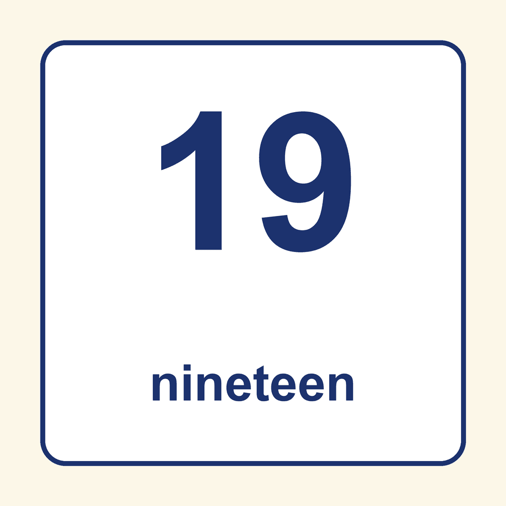 Number Word — 19 (Nineteen)