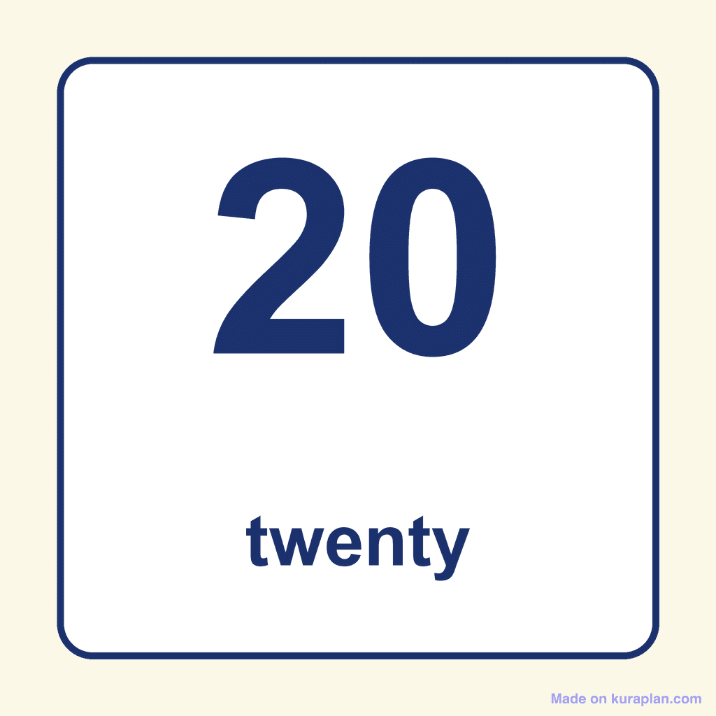 Number Word — 20 (Twenty)