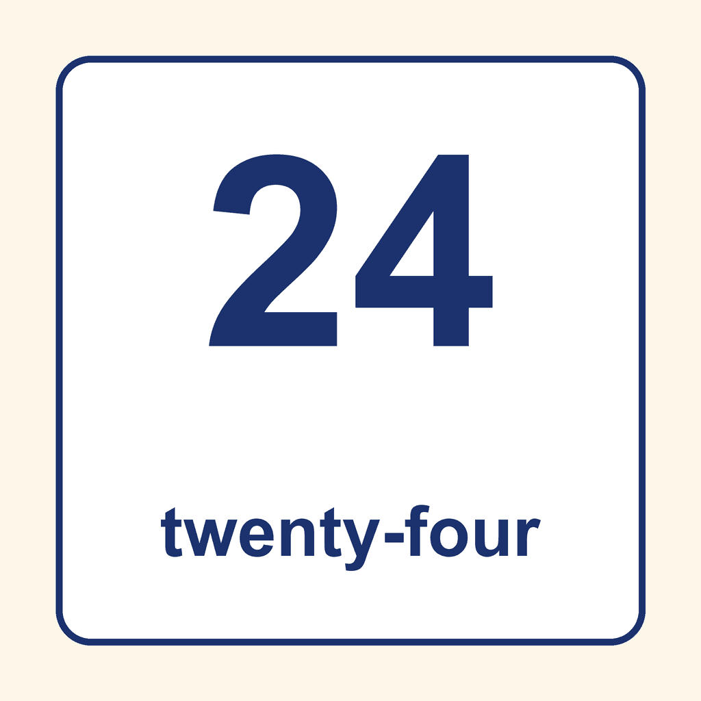 Number Word — 24 (Twenty-Four)