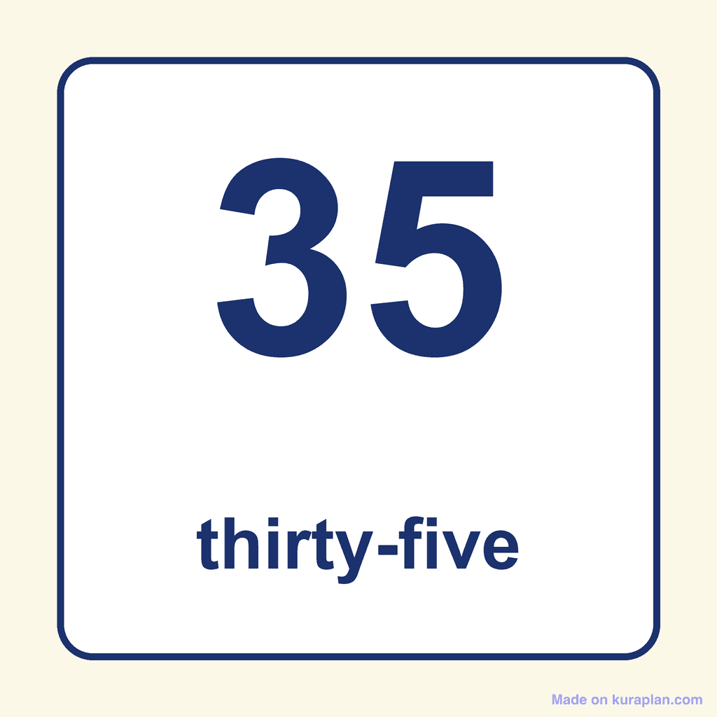 Number Word — 35 (Thirty-Five)