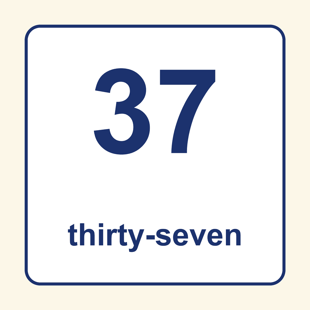 Number Word — 37 (Thirty-Seven)