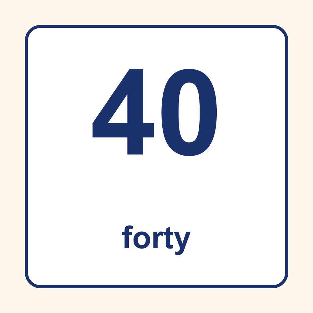 Number Word — 40 (Forty)