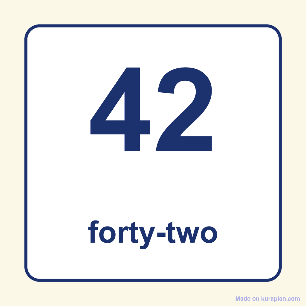 Number Word — 42 (Forty-Two)