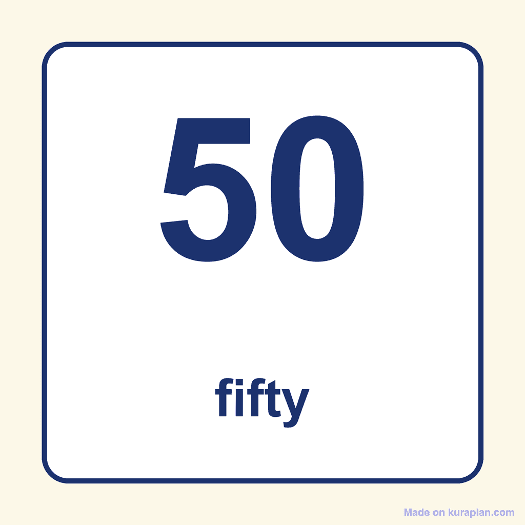 Number Word — 50 (Fifty)