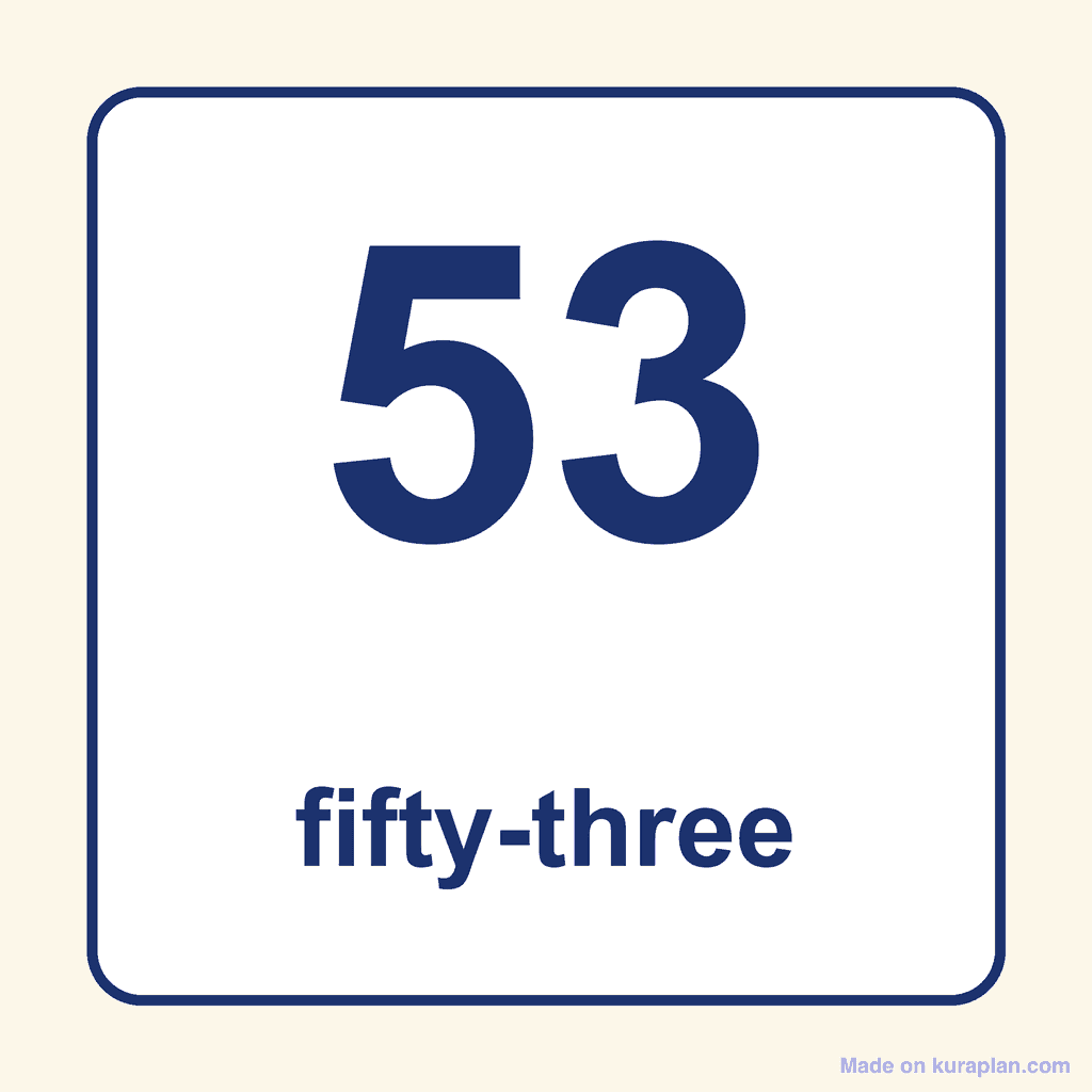 Number Word — 53 (Fifty-Three)