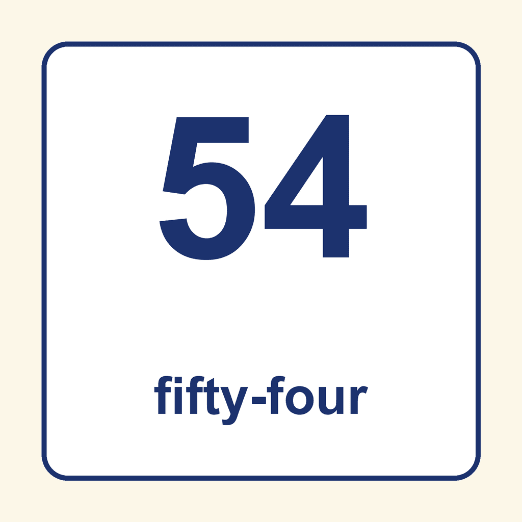 Number Word — 54 (Fifty-Four)