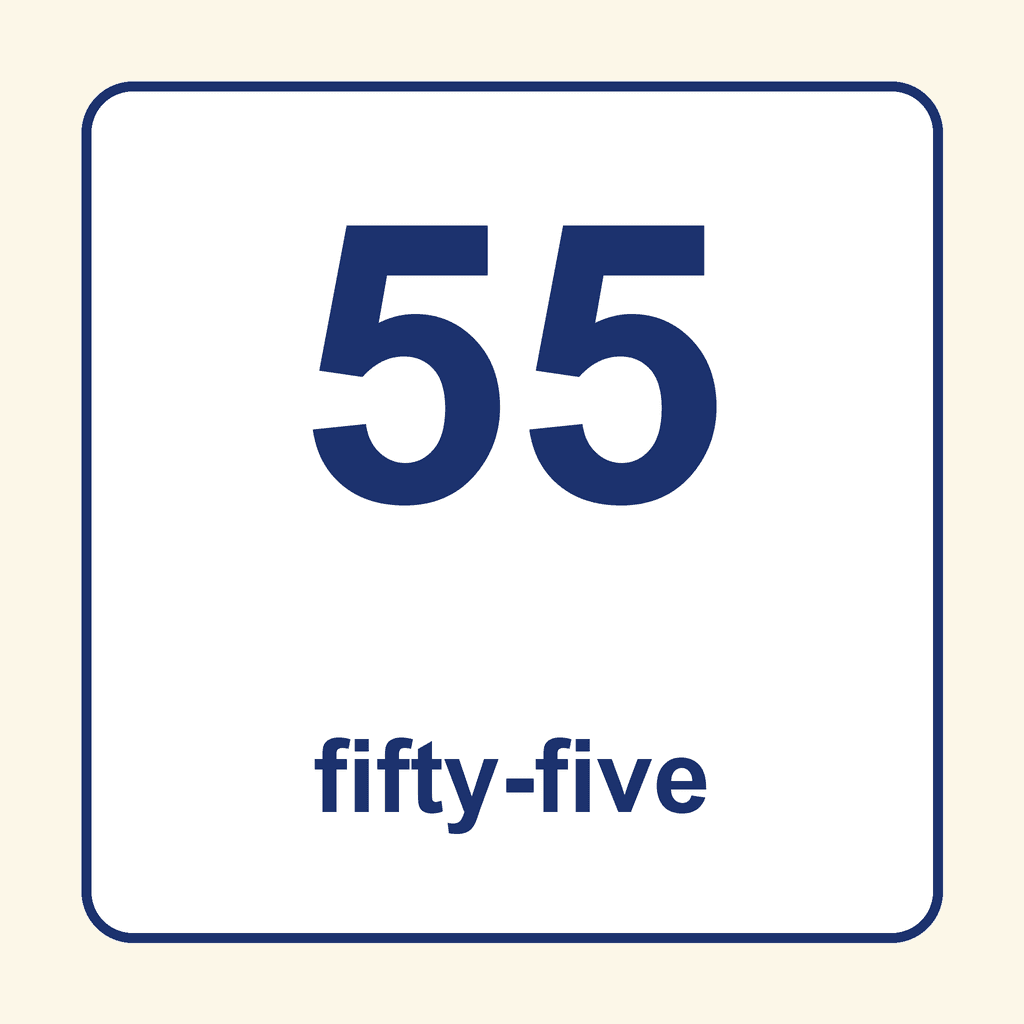 Number Word — 55 (Fifty-Five)