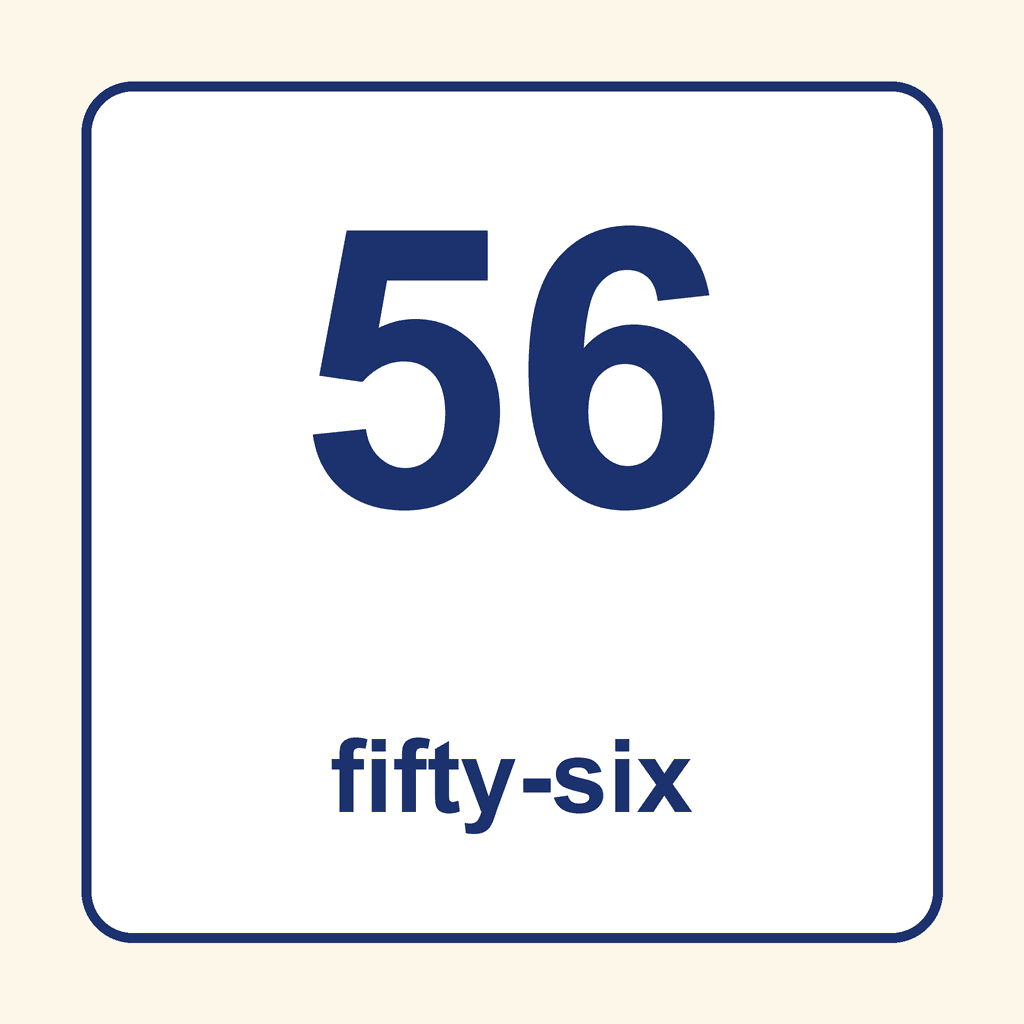 Number Word — 56 (Fifty-Six)