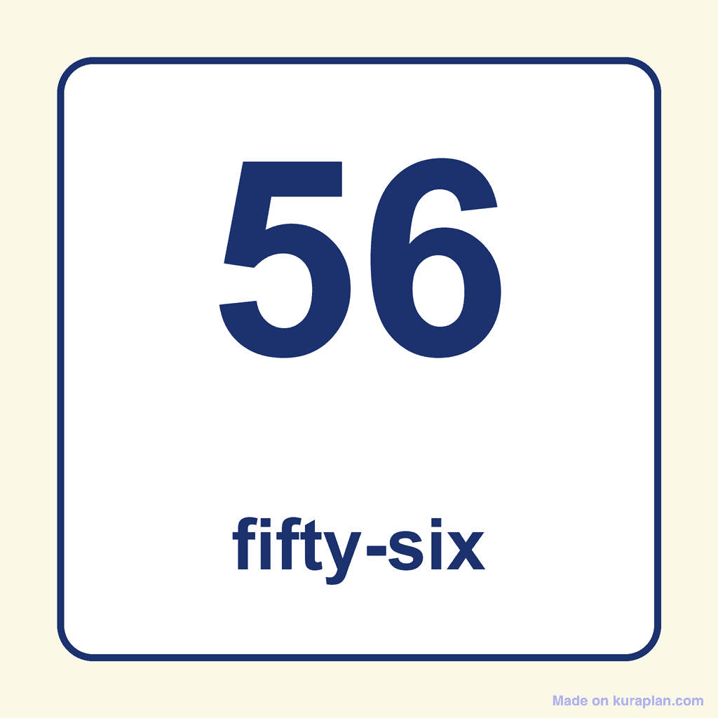 Number Word — 56 (Fifty-Six)
