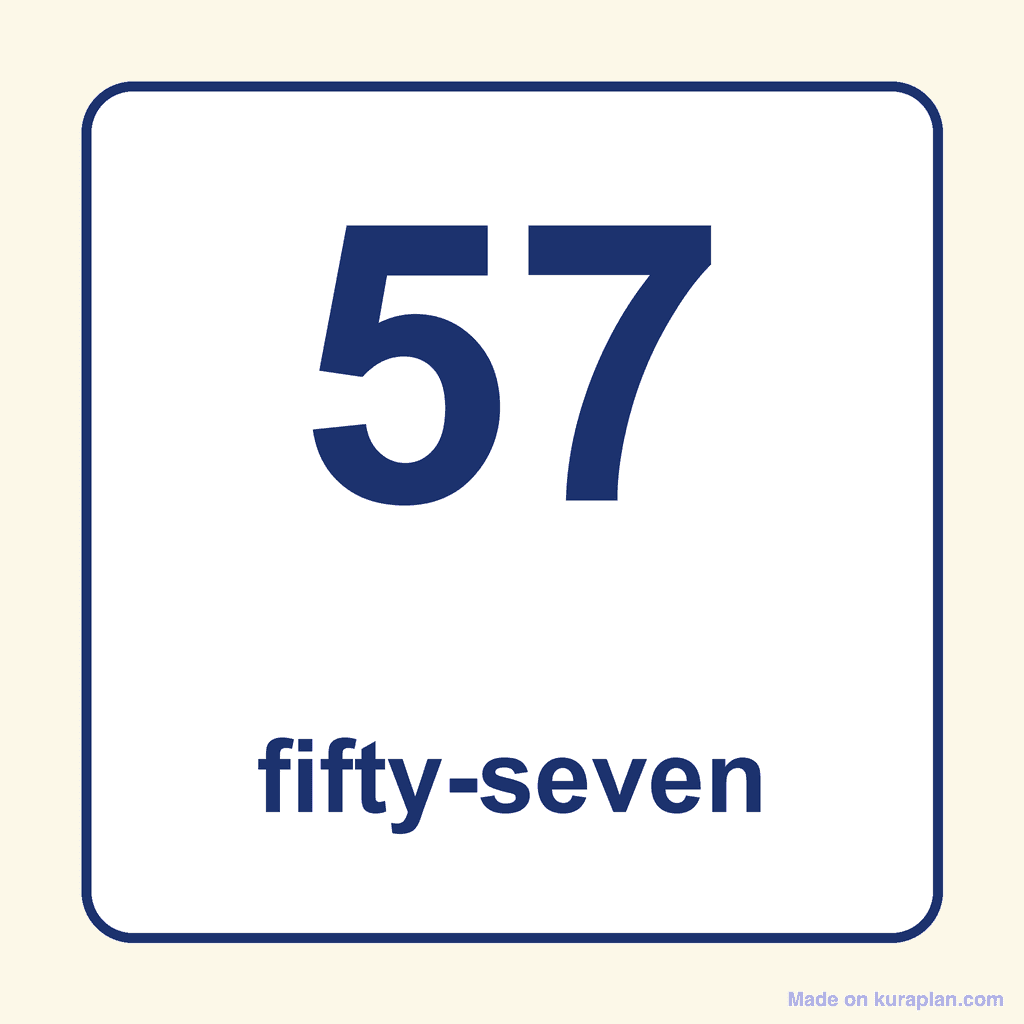 Number Word — 57 (Fifty-Seven)