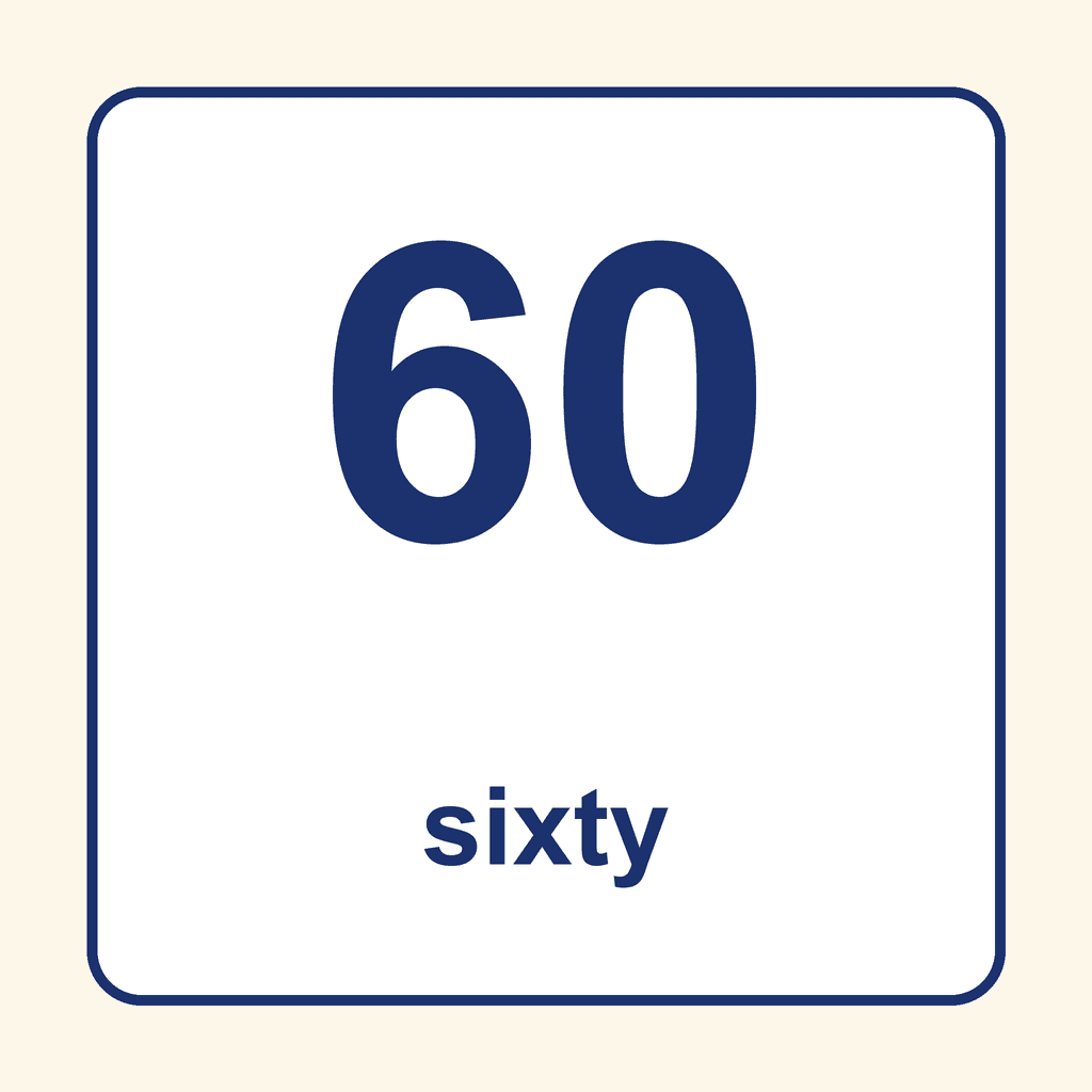 Number Word — 60 (Sixty)