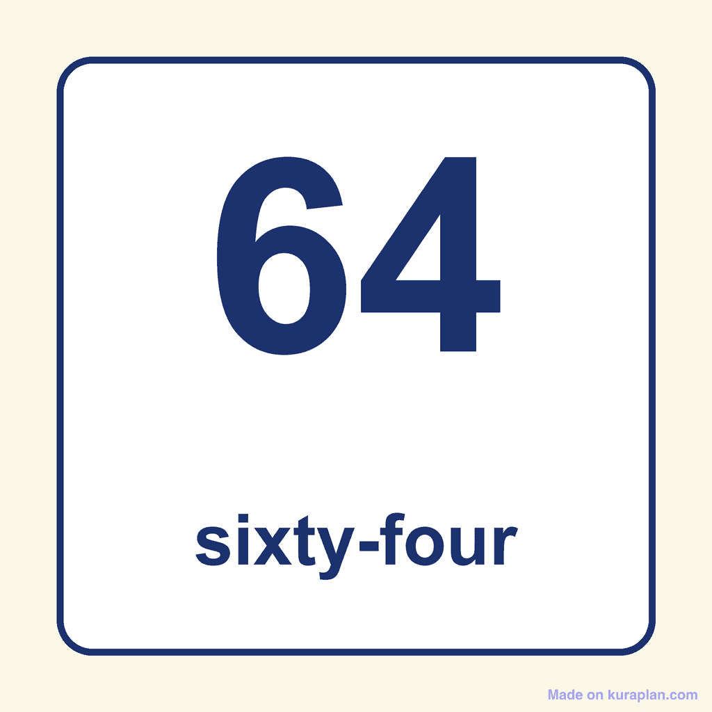 Number Word — 64 (Sixty-Four)