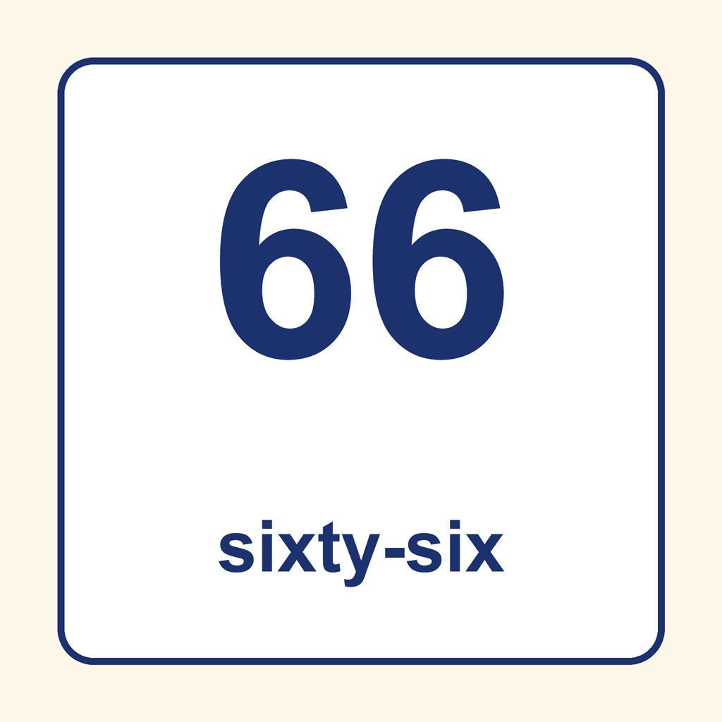 Number Word — 66 (Sixty-Six)