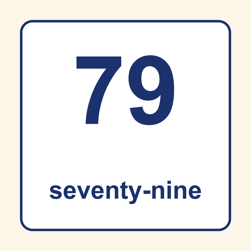 Number Word — 79 (Seventy-Nine)