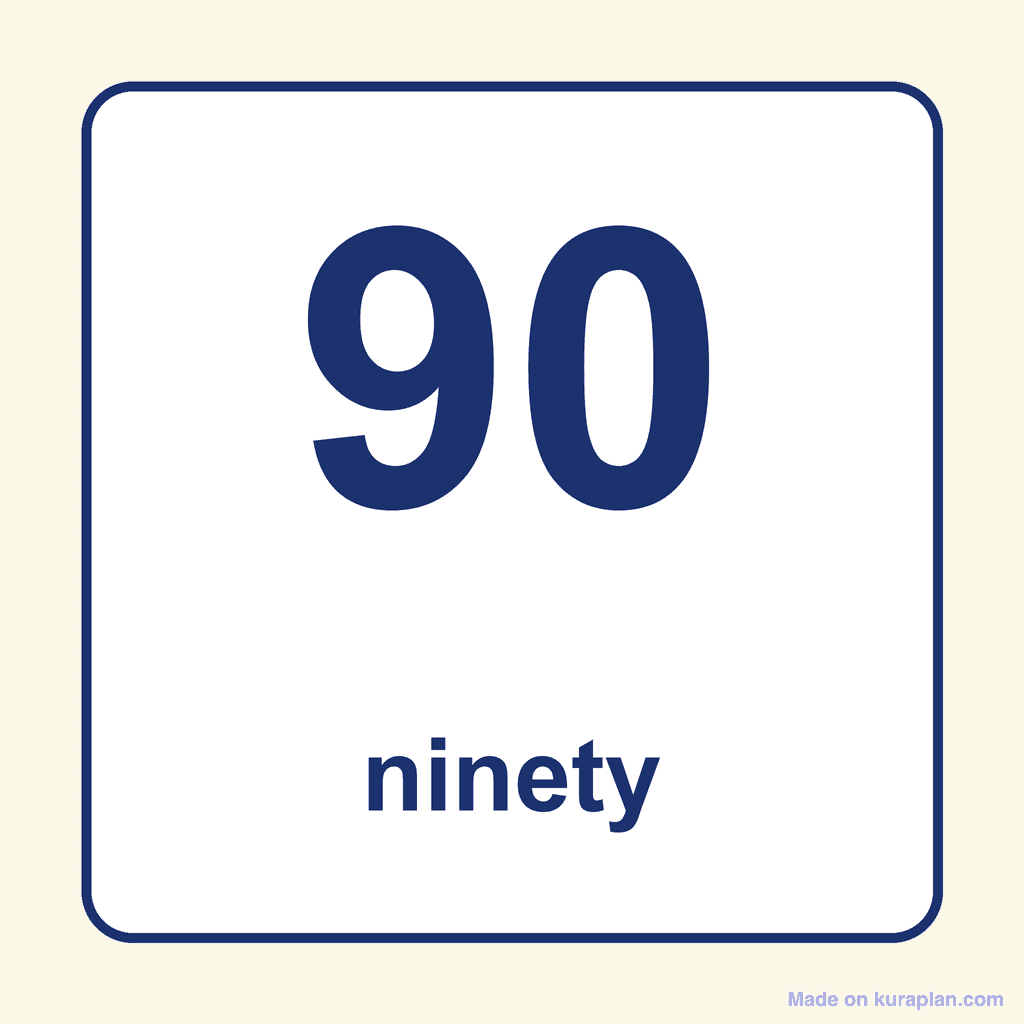 Number Word — 90 (Ninety)