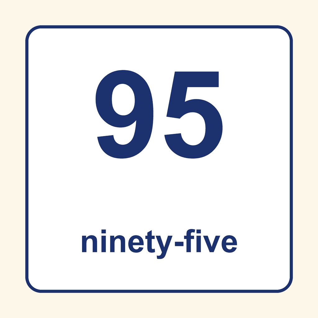 Number Word — 95 (Ninety-Five)