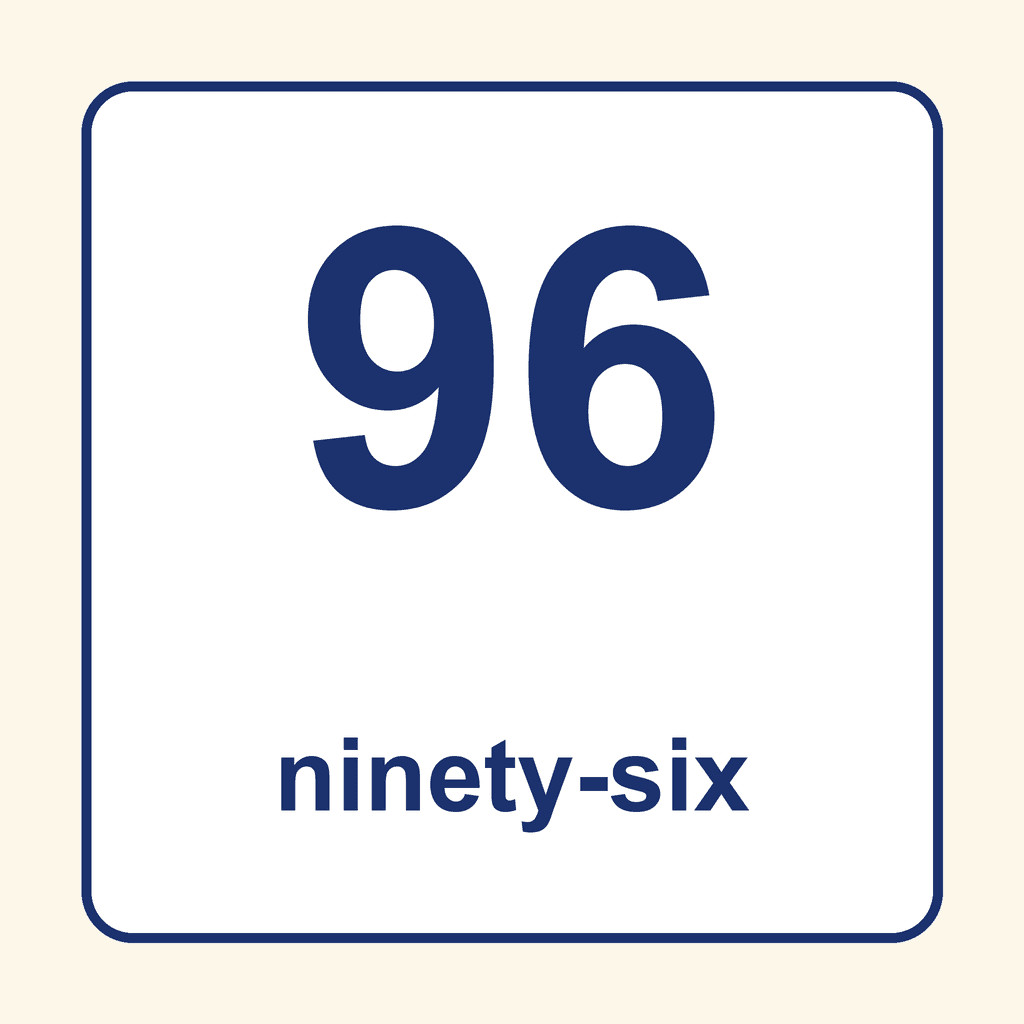 Number Word — 96 (Ninety-Six)