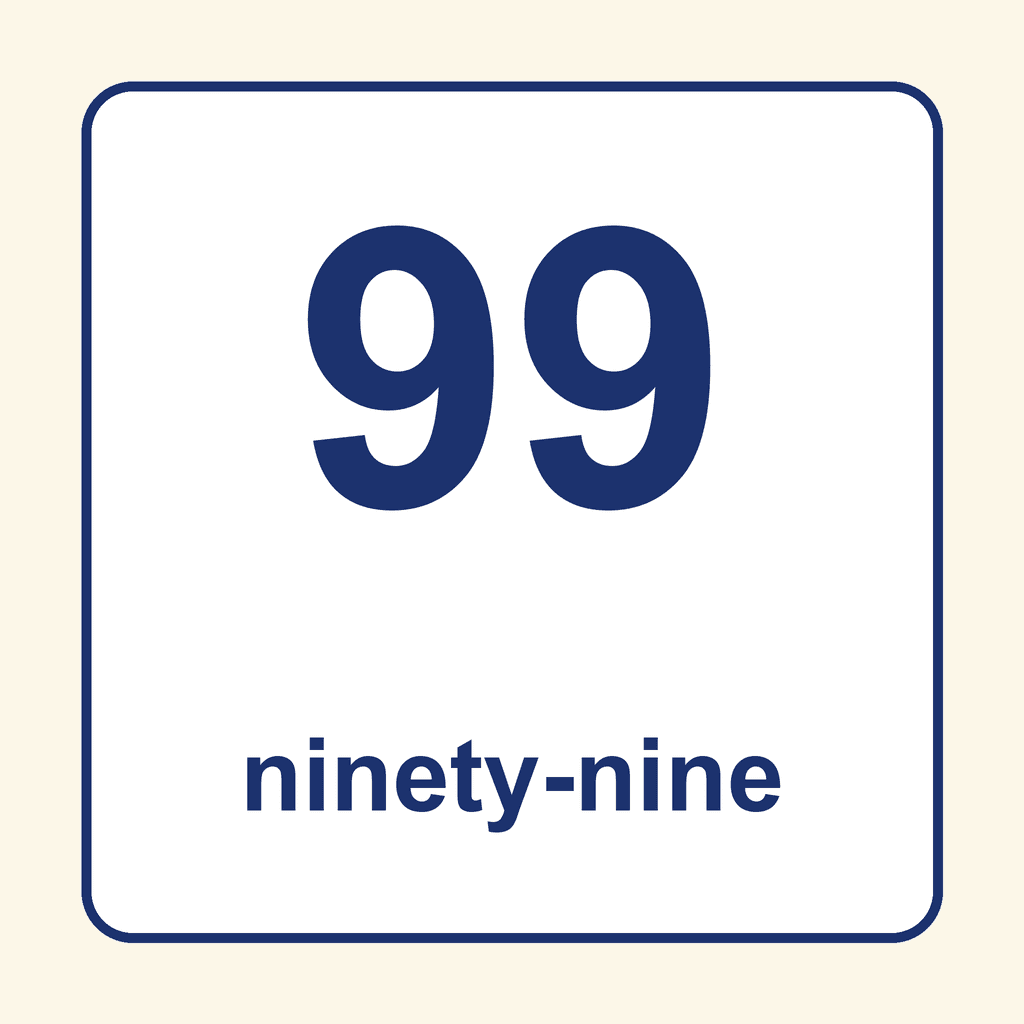 Number Word — 99 (Ninety-Nine)