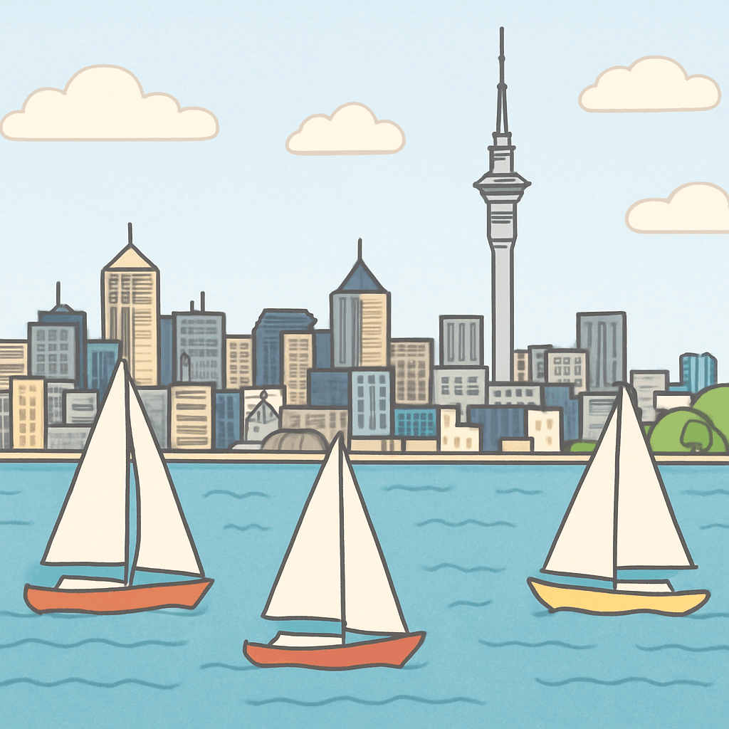 Auckland skyline with Sky Tower