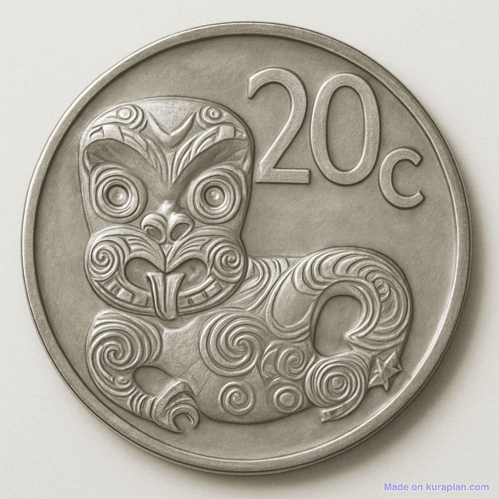 NZ 20c coin (realistic)