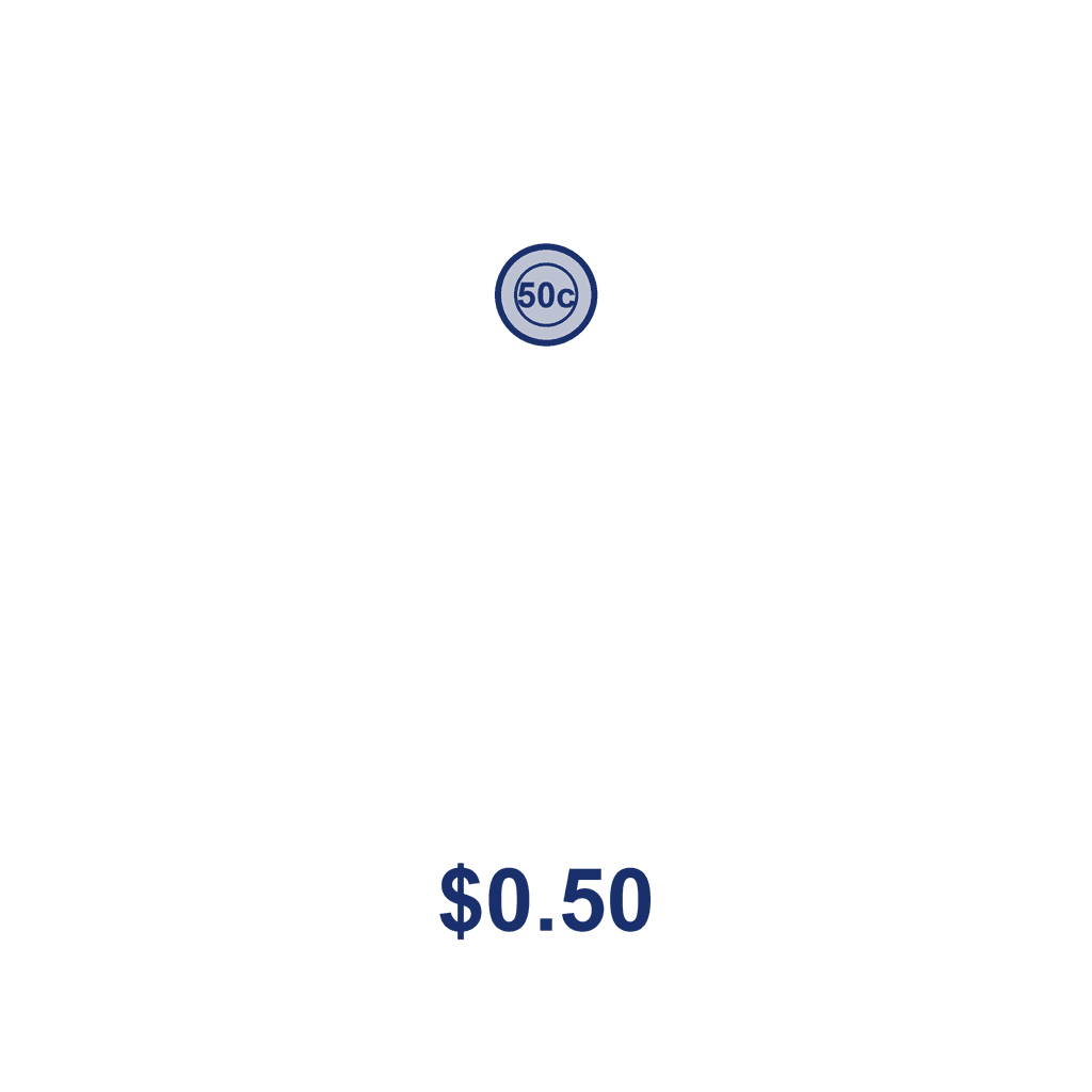 NZ Money Amount — $0.50