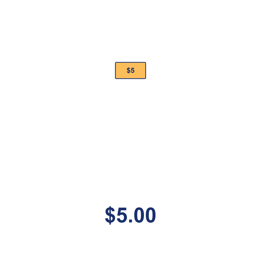 NZ Money Amount — $5.00