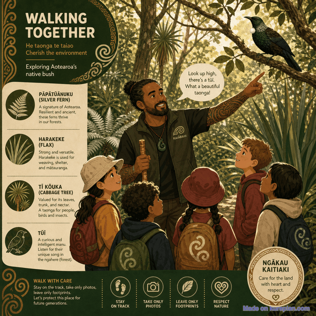 NZ native bush walk with guide