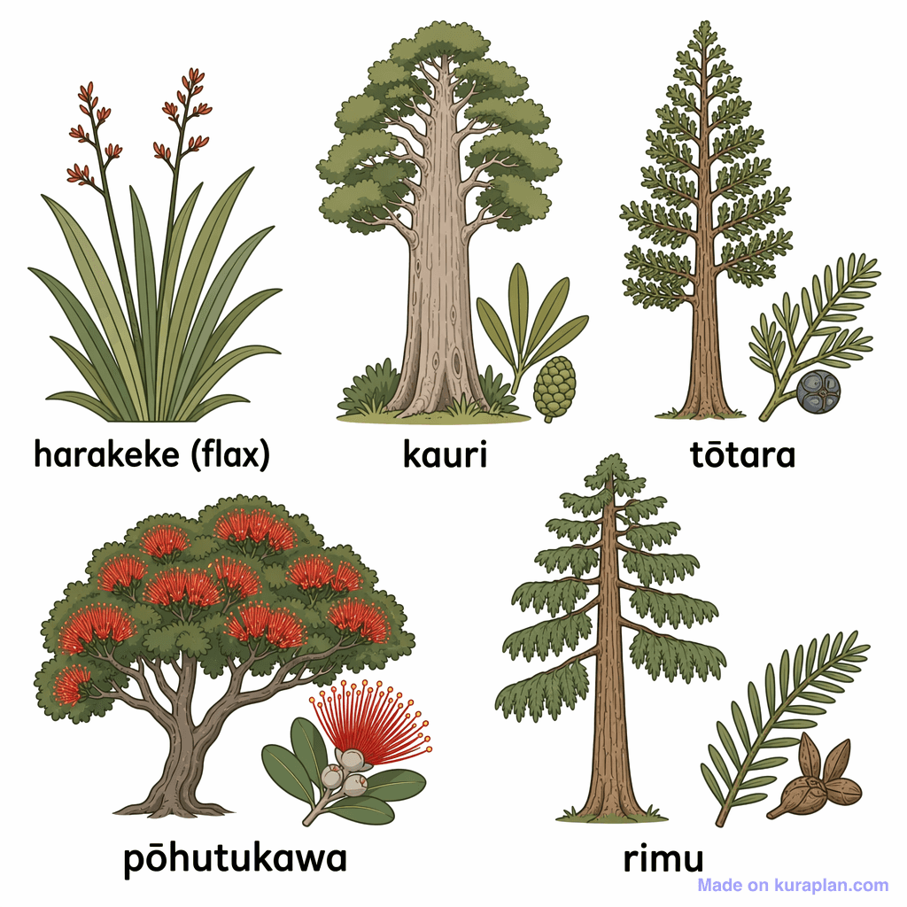 New Zealand Native Trees (simple)
