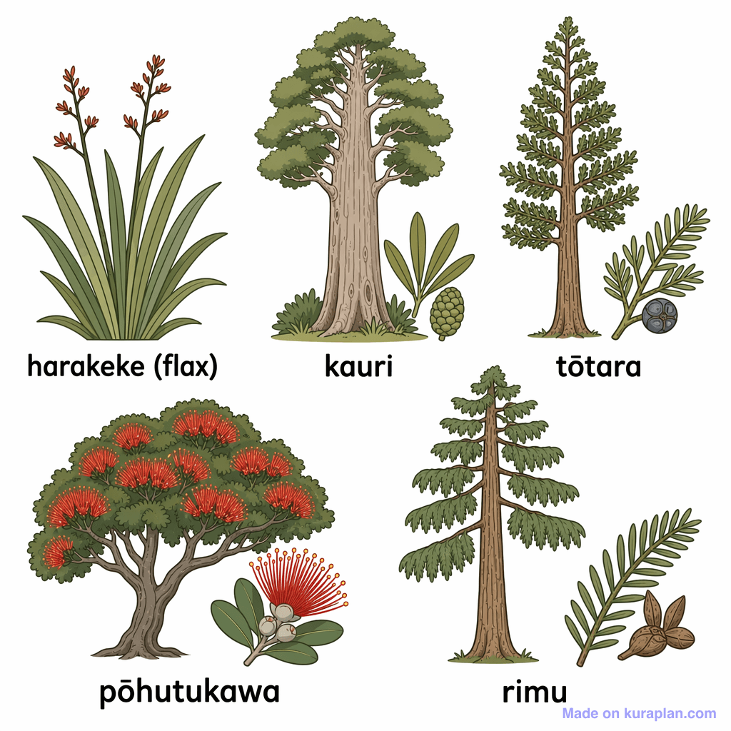 New Zealand Native Trees (simple)