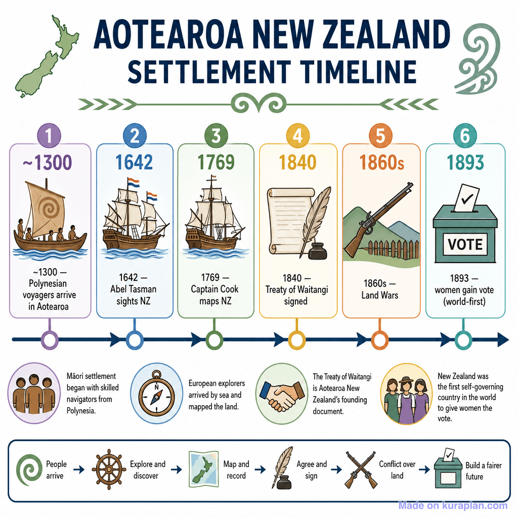 Aotearoa New Zealand Settlement Timeline (detailed)