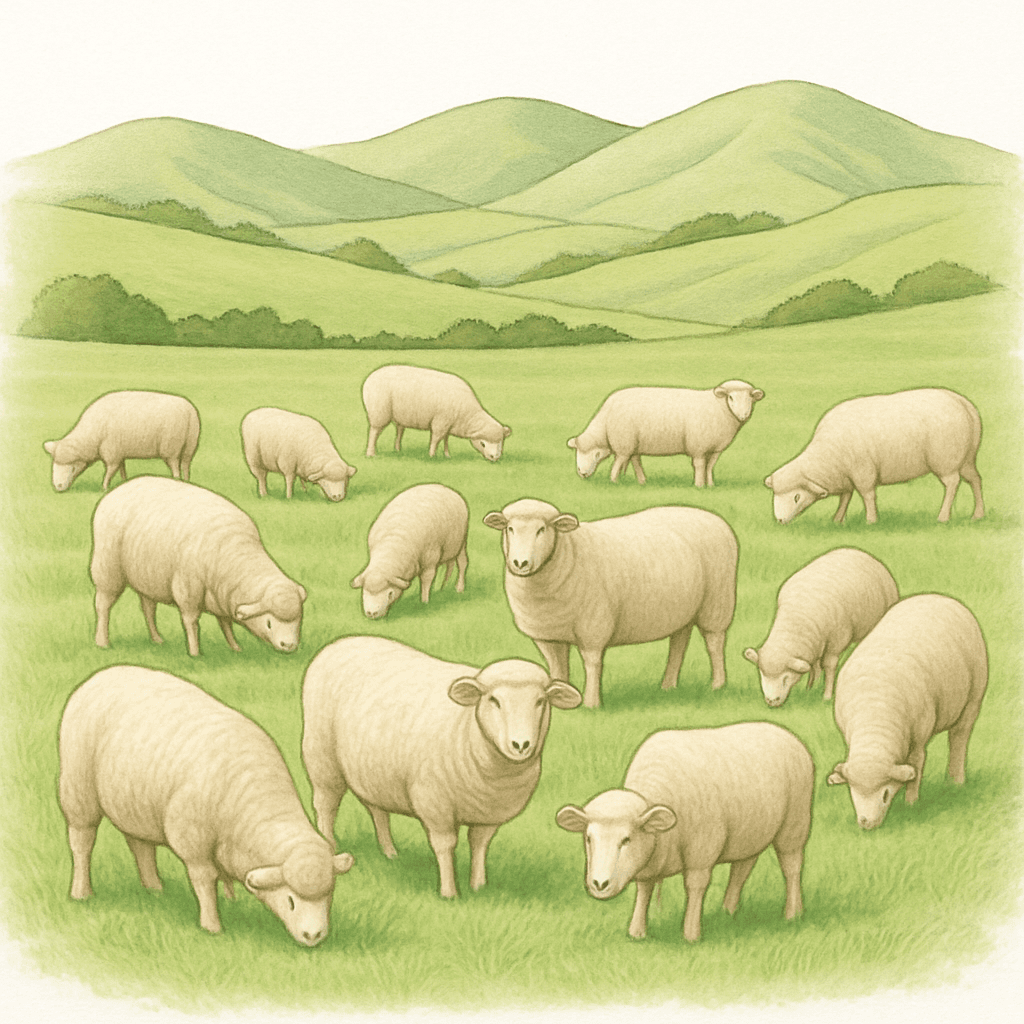 Sheep in NZ paddock