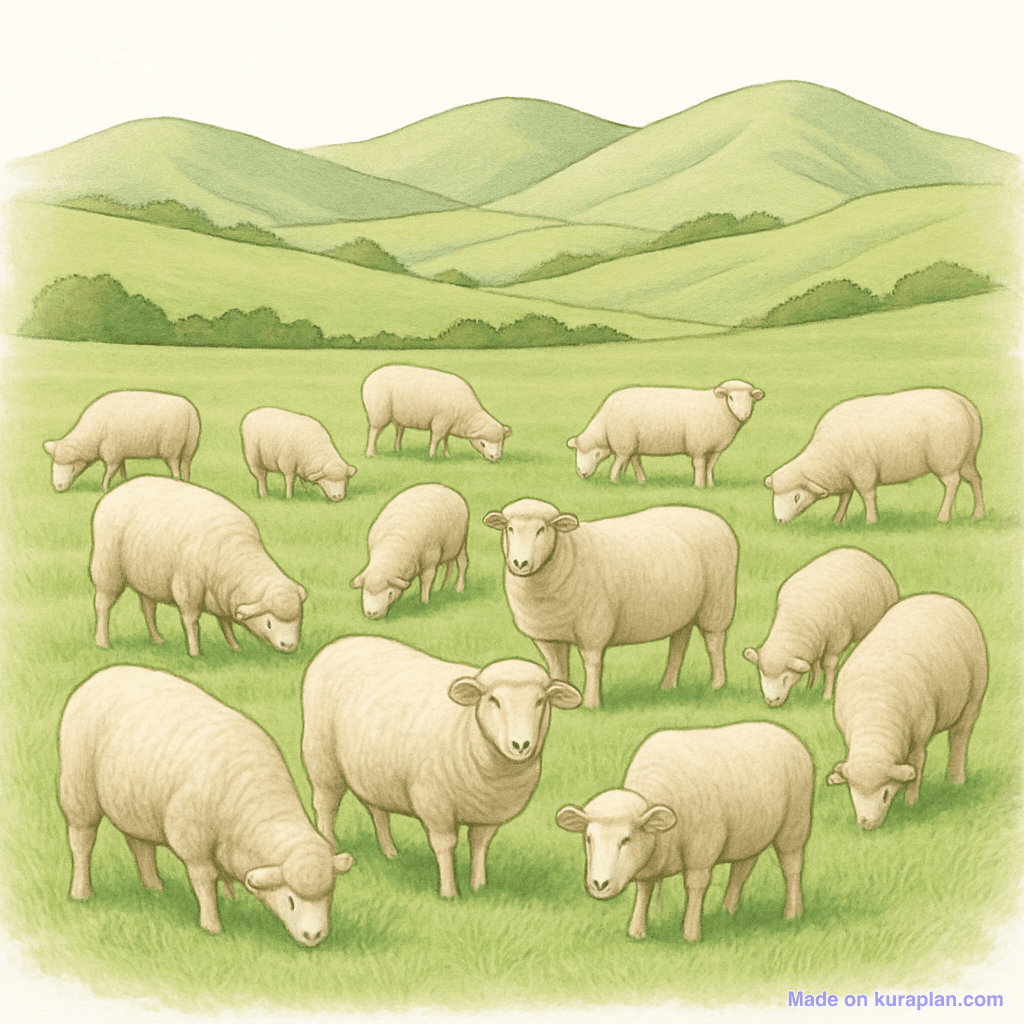 Sheep in NZ paddock