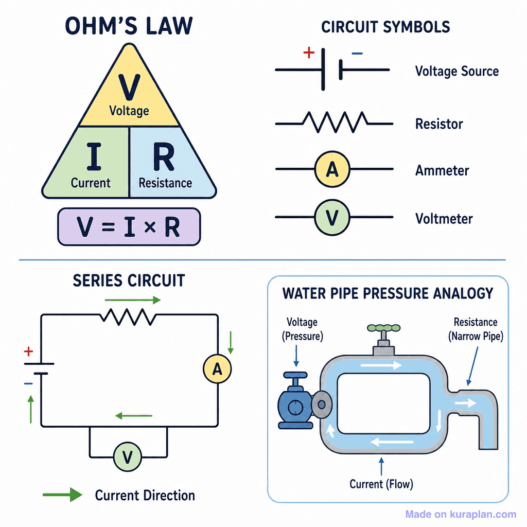 Ohm's Law & Basic Circuit Diagrams (simple)